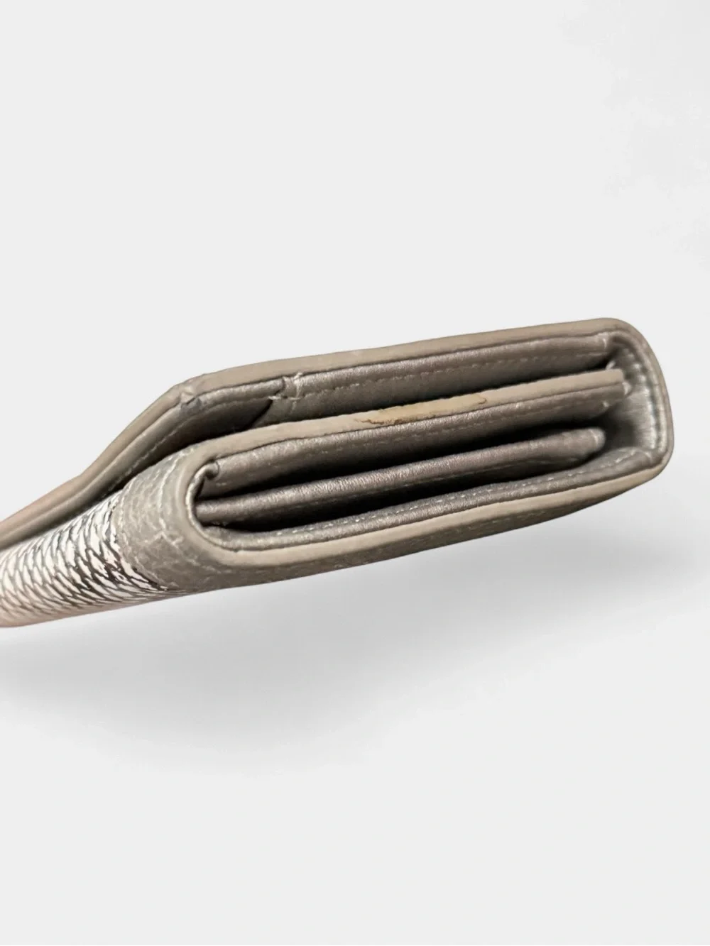 Sharif Silver Snakeskin-Texture Women’s Wallet